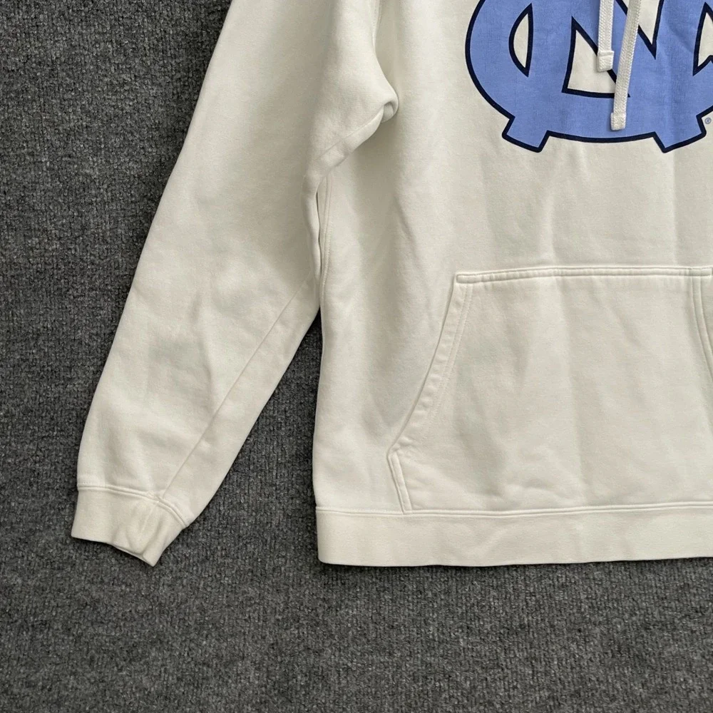 Nike North Carolina Tar Heels Hoodie Mens Sz M White Pullover